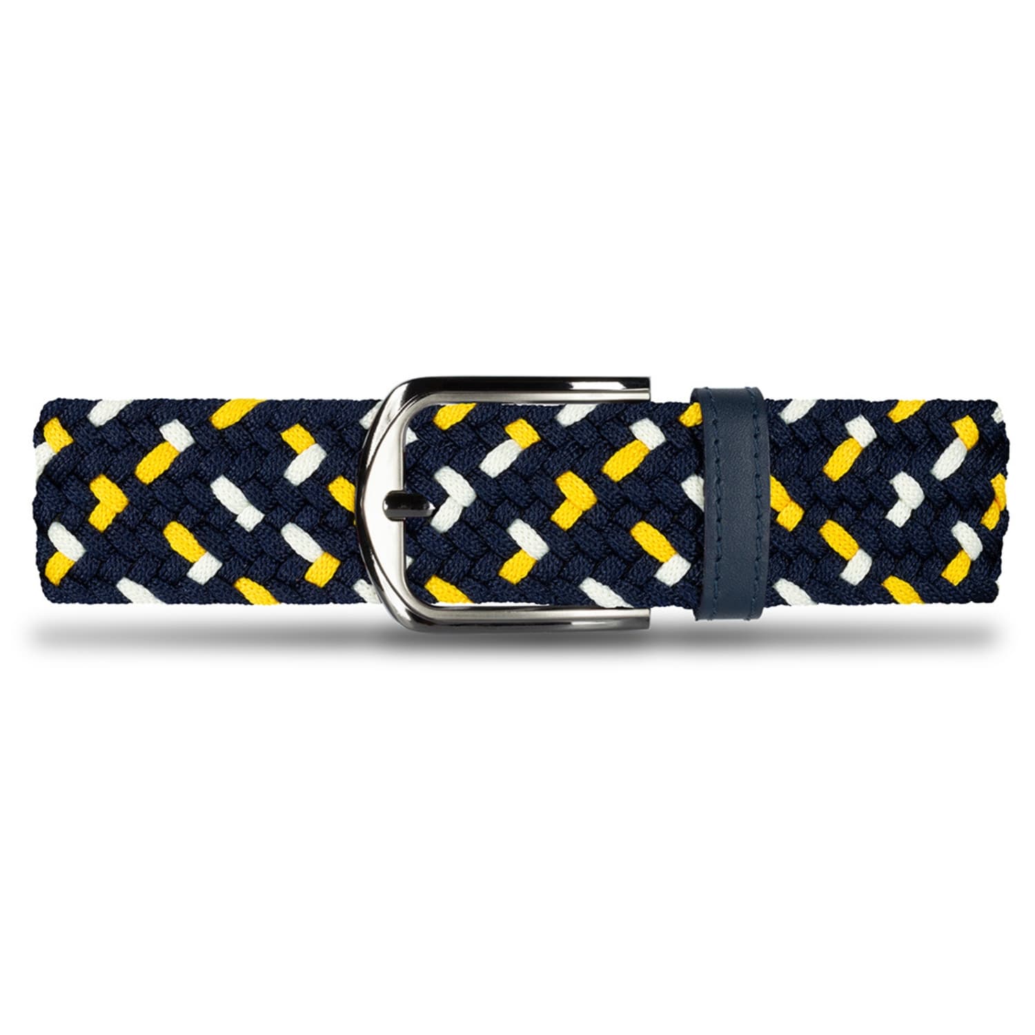 Cinturón Trenzado Hombre OS5 - Azul Y Amarillo Solar | Origeness frente